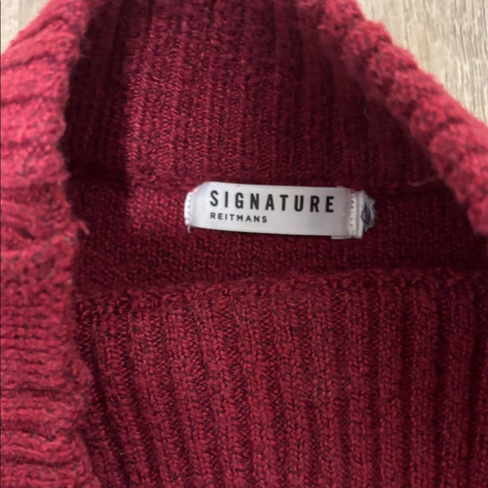 Reitmans Burgundy Knit Sweater - Picture 2 of 5
